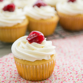 Cherry Surprise Honey Cupcakes