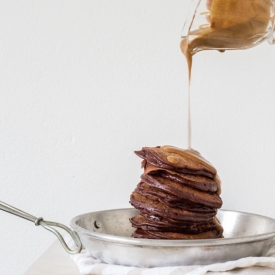 Chocolate Pancakes + Espresso Cream