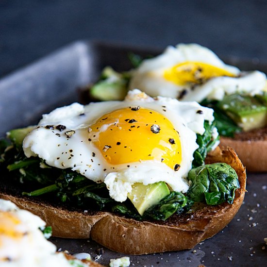 Eggs Florentine Avocado Toast