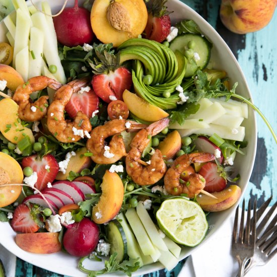 Summer Salad with Chipotle Shrimp