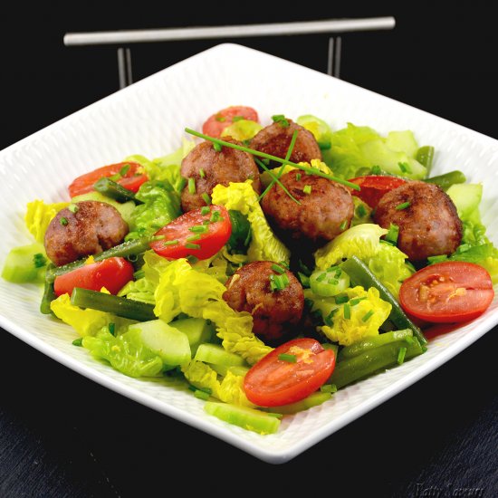 Italian Sausage Meatballs Salad