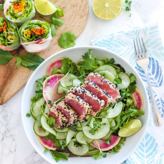 Sesame Crusted Ahi Tuna Salad