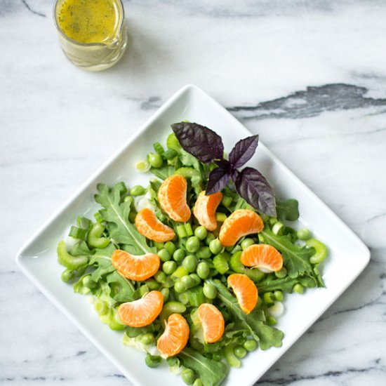 Arugula, Sweet Pea, and Orange Salad