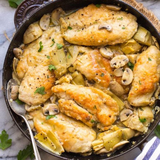 Mushroom & Artichoke Chicken