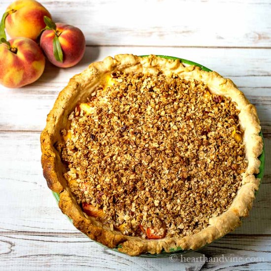 Fresh Peach Pie Crumble